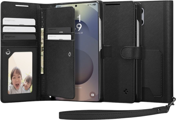 Чохол-книжка Spigen Wallet S для Samsung Galaxy S25 Ultra Black (ACS09124) - зображення 3