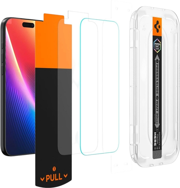 Захисне скло Spigen Glas.tR EZ Fit Pro HD для Apple iPhone 17 Pro Max/16 Pro Max (AGL10095) - зображення 6