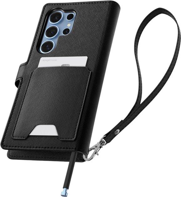 Чохол-книжка Spigen Wallet S для Samsung Galaxy S25 Ultra Black (ACS09124) - зображення 8