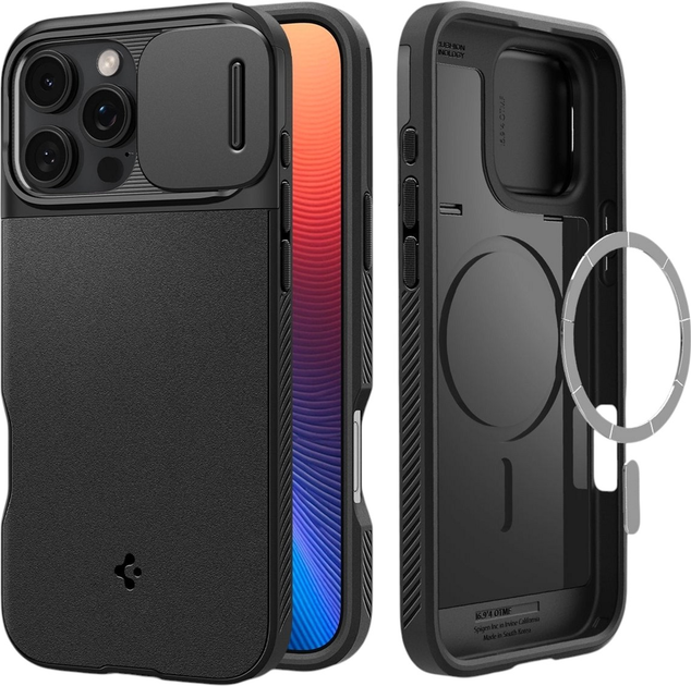 Панель Spigen Optik Armor MagFit для Apple iPhone 16 Pro Max Black (ACS08015) - зображення 2