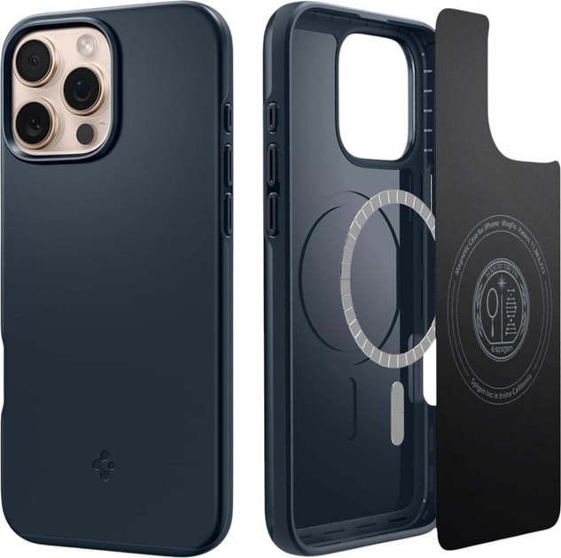 Панель Spigen Thin Fit MagFit для Apple iPhone 16 Pro Max Metal Slate (ACS07980) - зображення 4