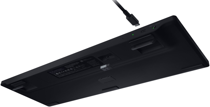 Klawiatura bezprzewodowa Razer BlackWidow V4 Low-Profile HyperSpeed Green Switch Wireless/Bluetooth/USB Black (RZ03-05270100-R3M1) - obraz 8
