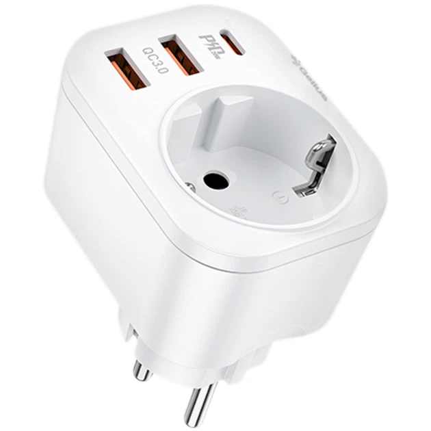 Сетевое зарядное устройство Gelius Moxie GP-HC050 USB QC3.0 / Type-C PD20W, White - изображение 4