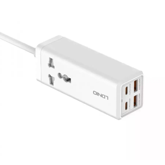 Сетевой Удлинитель LDNIO SC1418 Power Strip PD/QC 65W, White - Фото 3 Сетевой Удлинитель LDNIO SC1418 Power Strip PD/QC 65W, White - изображение 3