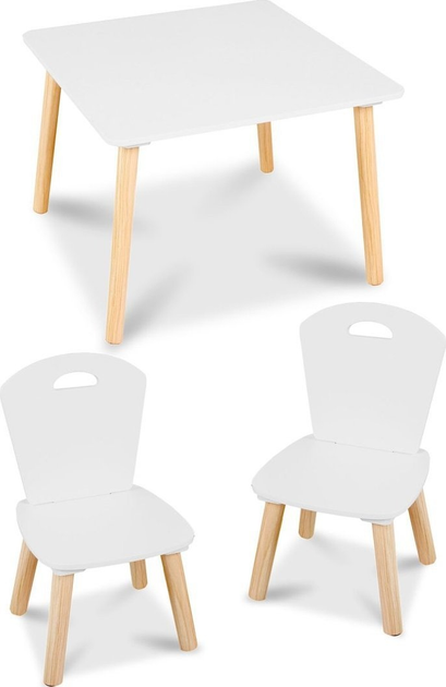 Zestaw drewniany dla dzieci Ricokids Stolik + 2 krzesełka RC-848 (5903890622008) - obraz 3