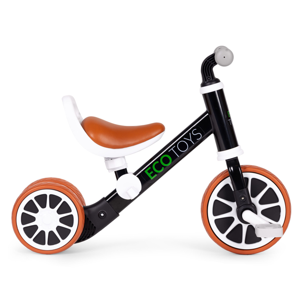 Rowerek biegowy EcoToys z pedałami 2w1 Czarny (5905817007097) - obraz 2