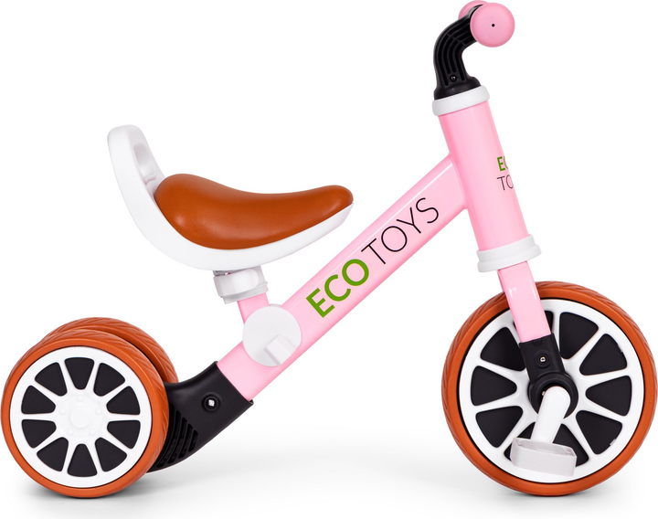Rowerek biegowy EcoToys z pedałami 2w1 Różowy (5905817007080) - obraz 2