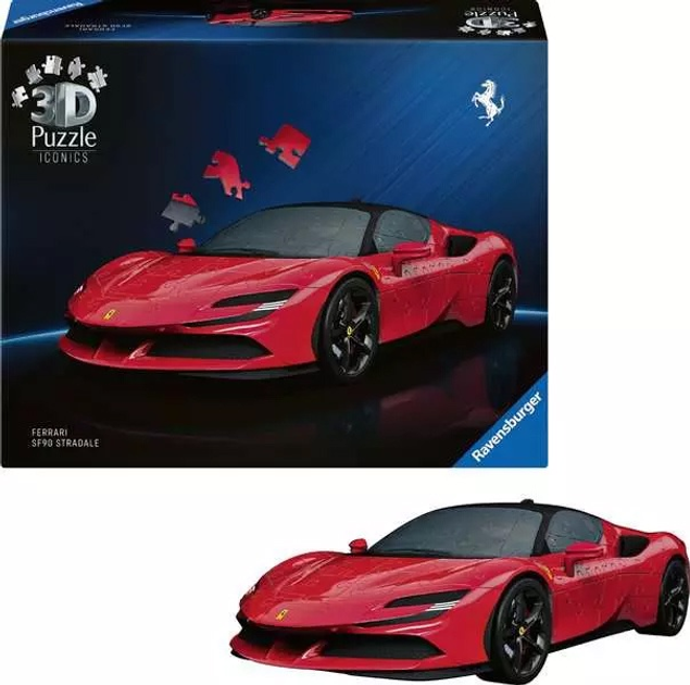 Пазл 3D Ravensburger Iconics Ferrari Stradale 108 елементів 12008041 (4005555080411) - зображення 3