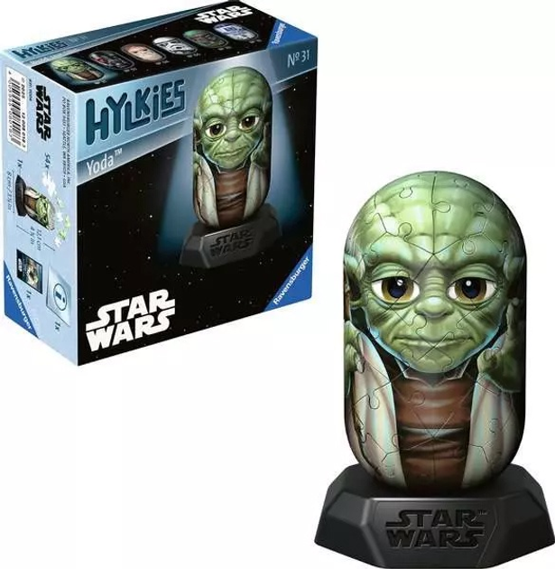 Пазл 3D Ravensburger Hylkies Star Wars Йода 54 елементи 12008018 (4005555080183) - зображення 3