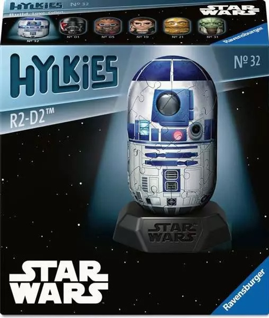 Пазл 3D Ravensburger Hylkies Star Wars R2-D2 54 елементи 12008019 (4005555080190) - зображення 1