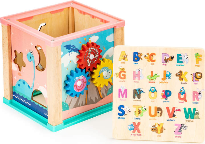 Drewniana kostka edukacyjna EcoToys sorter mula (5903769970100) - obraz 2