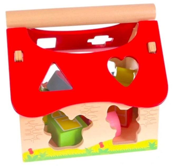 Дерев'яний сортер EcoToys із кубиками Ферма (5905817000241) - зображення 8