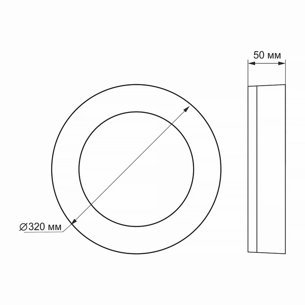 LED светильник VIDEX ART IP65 круглый 30W 5000K Black (VL-BHFR-305B) 28612 - изображение 3