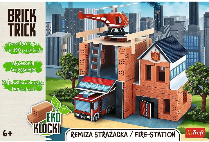 Конструктор керамічний Trefl Brick Trick Пожежна Частина (61915) (5900511619157) - зображення 5