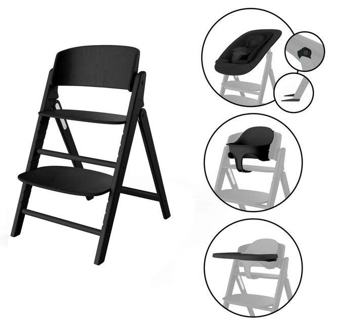 Krzesełko do karmienia Cybex Gold Click & Fold 4 w 1 Stunning Black (4063846473366) - obraz 1