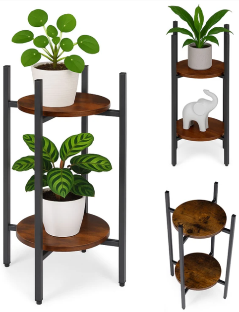 Підставка для квітів ModernHome by Multistore ME-ATS10 2 рівні в стилі Лофт (5905817007653) - зображення 5