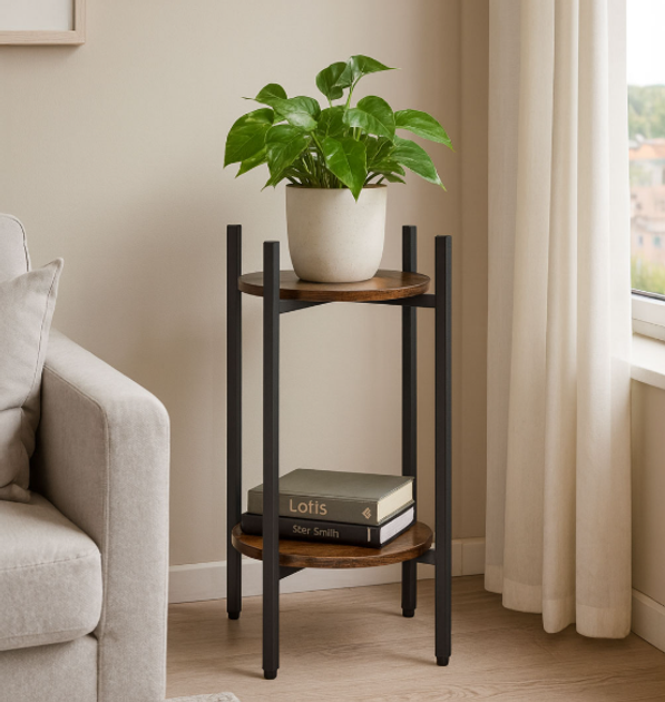Підставка для квітів ModernHome by Multistore ME-ATS10 2 рівні в стилі Лофт (5905817007653) - зображення 6