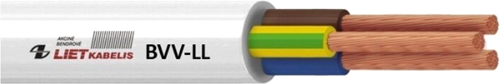 Kabel Lietkabelis BVV-LL 3 x 2.5 10 m Biały (4779026552317) - obraz 1