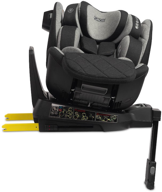 Fotelik samochodowy Caretero Turox I-Size Isofix 40-150 cm Graphite TERO-1982 (5908310396873) - obraz 13