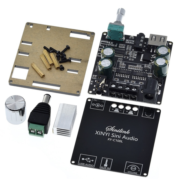 Аудіо підсилювач TPA3116 2.0, 2x100Вт, 5-26В 5А, Bluetooth 5.0, XY-C100L - Фото 2 Аудіо підсилювач TPA3116 2.0, 2x100Вт, 5-26В 5А, Bluetooth 5.0, XY-C100L - зображення 2