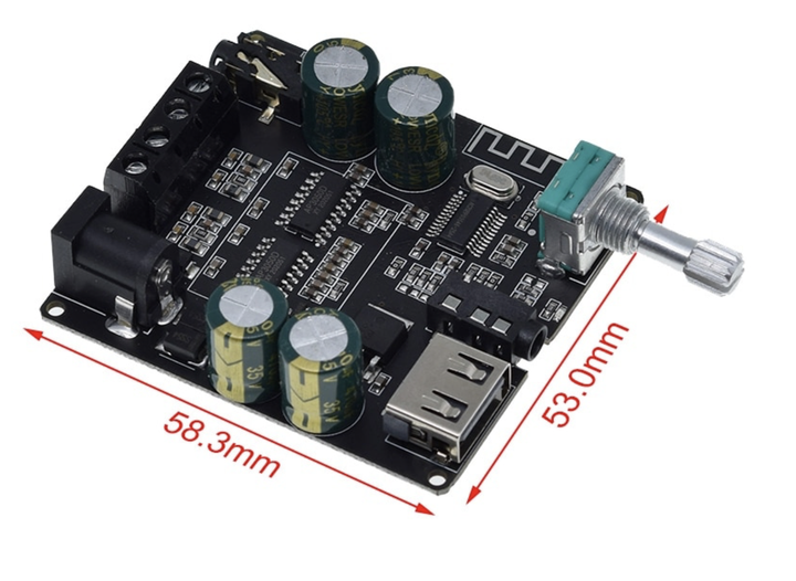 Аудіо підсилювач TPA3116 2.0, 2x100Вт, 5-26В 5А, Bluetooth 5.0, XY-C100L - Фото 3 Аудіо підсилювач TPA3116 2.0, 2x100Вт, 5-26В 5А, Bluetooth 5.0, XY-C100L - зображення 3