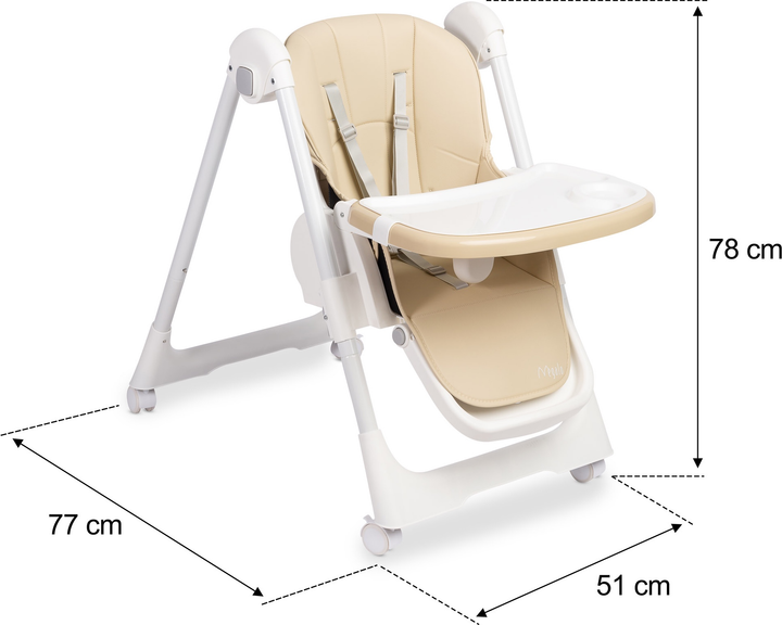 Krzesełko do karmienia Caretero Megalo Beige TERO-7712 (5908310398181) - obraz 15