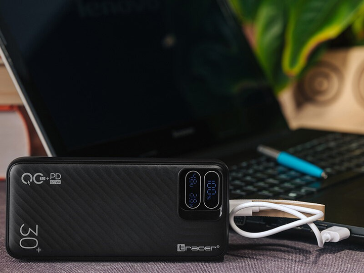 Powerbank Tracer Blaze 30000 mAh 65W Black (TRABAT47505) - obraz 4