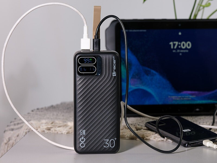 Powerbank Tracer Blaze 30000 mAh 65W Black (TRABAT47505) - obraz 5