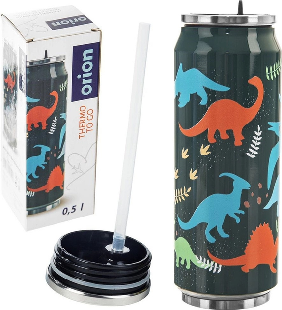 Kubek termiczny puszka Orion z dinozaurami 700 ml (8592381179908) - obraz 7