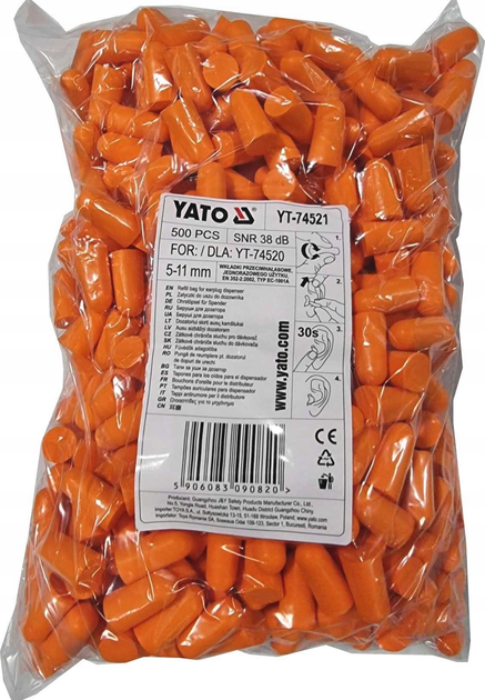 Zatyczki przeciwhałasowe YATO 38 dB 250 par YT-74521) - obraz 6