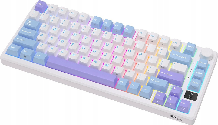 Клавіатура бездротова RK ROYAL KLUDGE M75 RGB K Silver Switch Taro Milk (RK-M75-TAROMLK-KSLVSW-US) - зображення 5