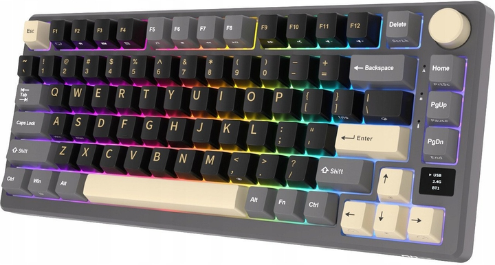 Klawiatura bezprzewodowa RK ROYAL KLUDGE M75 RGB K Silver Switch Phantom (RK-M75-PHNTM-KSLVSW-US) - obraz 3