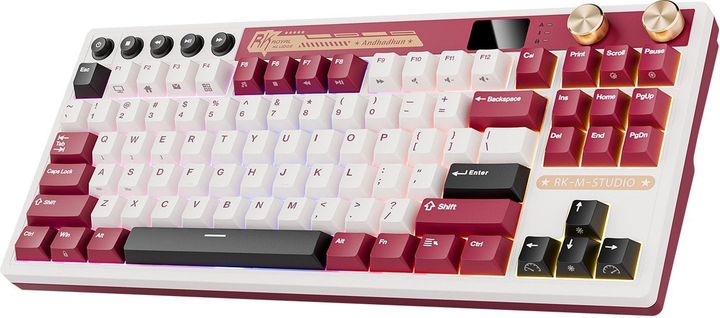Klawiatura bezprzewodowa RK ROYAL KLUDGE M87 RGB Beige Switch Famicom (RK-M87-FAMICM-BEGSW-US) - obraz 2