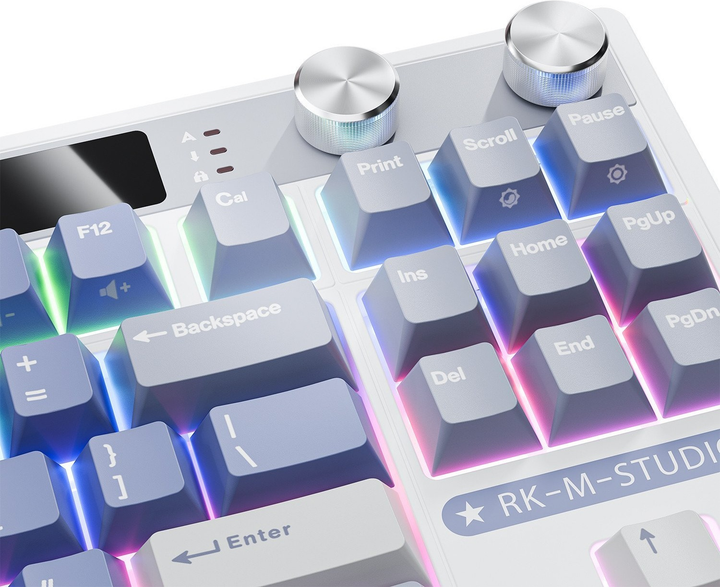 Klawiatura bezprzewodowa RK ROYAL KLUDGE M87 RGB Beige Switch Ocean Blue (RK-M87-OCBLU-BEGSW-US) - obraz 5