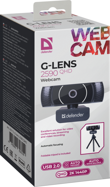 Веб-камера Defender G-lens 2590 QHD 2K 1440p (63113) - Фото 14 Веб-камера Defender G-lens 2590 QHD 2K 1440p (63113) - изображение 14
