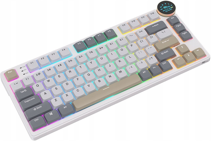 Клавіатура бездротова RK ROYAL KLUDGE N80 RGB Brown Switch Pearly Dawn (RK-N80-PRLYDWN-BRNSW-US) - зображення 4