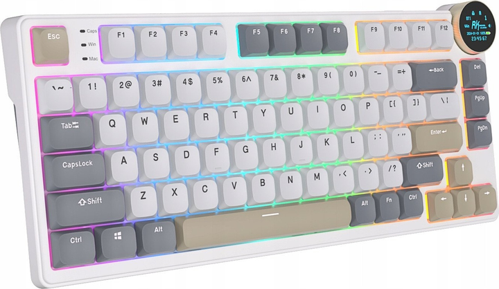 Клавіатура бездротова RK ROYAL KLUDGE N80 RGB Red Switch Pearly Dawn (RK-N80-PRLYDWN-REDSW-US) - зображення 2