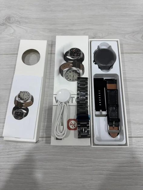 Смарт-годинник KAVSUMI GT4 Pro NFC Leather Black з металевим браслетом - Фото 4 Смарт-годинник KAVSUMI GT4 Pro NFC Leather Black з металевим браслетом - изображение 4