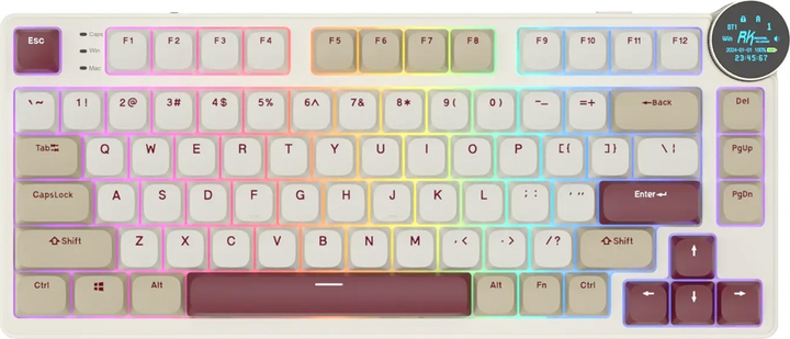 Klawiatura bezprzewodowa RK ROYAL KLUDGE N80 RGB Red Switch Rosy Clouds (RK-N80-ROSYCLD-REDSW-US) - obraz 1