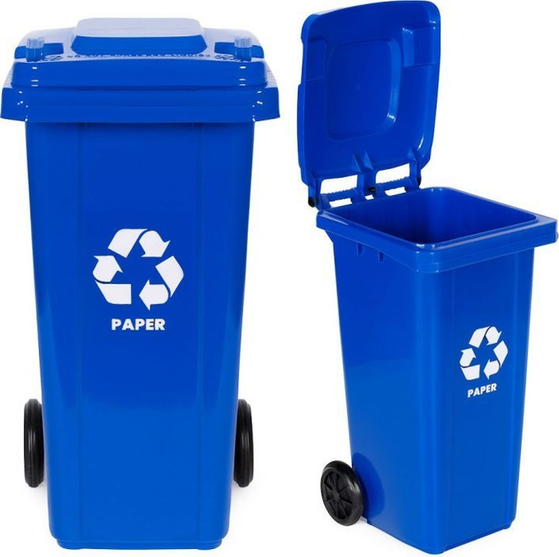 Контейнер для макулатури ModernHome by Multistore MO-120G-8-K 120 л Синій (5905817010172) - зображення 5