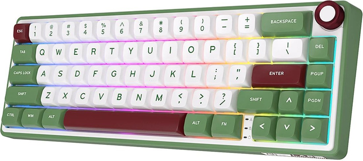 Klawiatura przewodowa RK ROYAL KLUDGE R65 RGB Chartreuse Switch Green Sand (RK-R65-GRNSND-CHTSW-US) - obraz 2