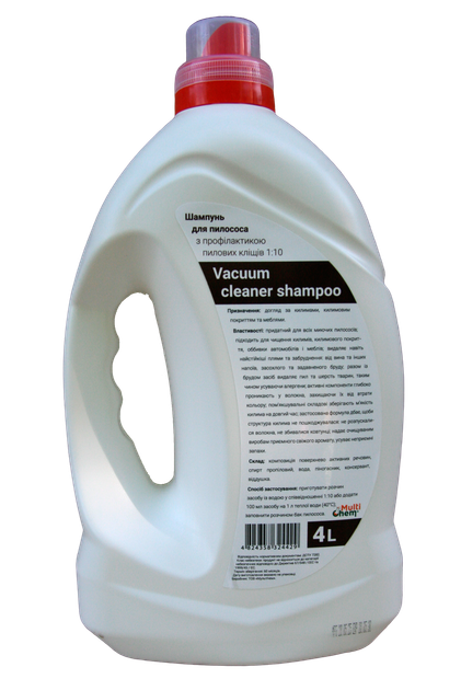 Шампунь для пылесоса с профилактикой пылевых клещей 1:10 Vacuum cleaner shampoo 4 л - изображение 2