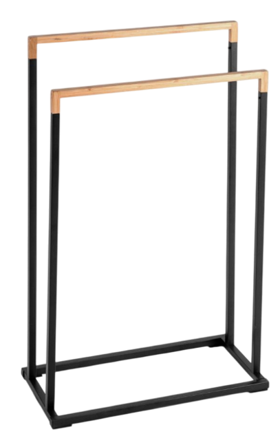 Stojak na ręczniki Homla Coper czarny 2 poziomowy (5906496732645) - obraz 1