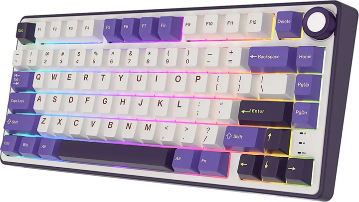 Клавіатура дротова RK ROYAL KLUDGE R75 RGB Brown Switch Blackberry Mousse (RK-R75-BBERRYMS-BRNSW-US) - зображення 2