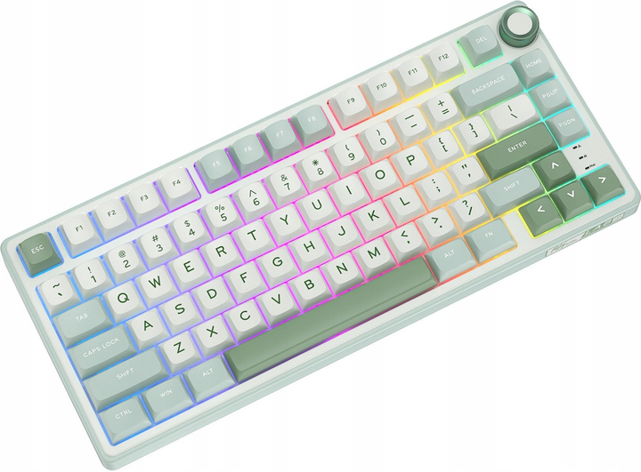Клавіатура дротова RK ROYAL KLUDGE R75 RGB Brown Switch Sky Cyan (RK-R75-SKYCYN-BRNSW-US) - зображення 4