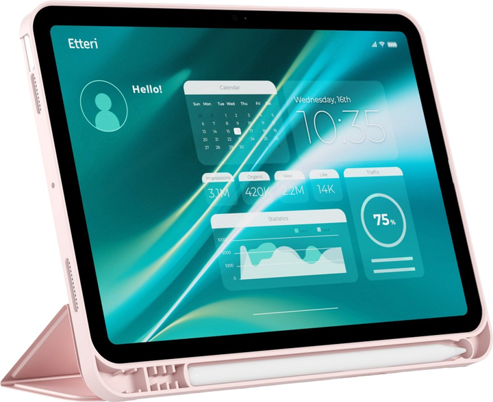 Etui z klapką Etteri do Samsung Galaxy Tab A9 Plus 11" Pink (5907504541730) - obraz 6