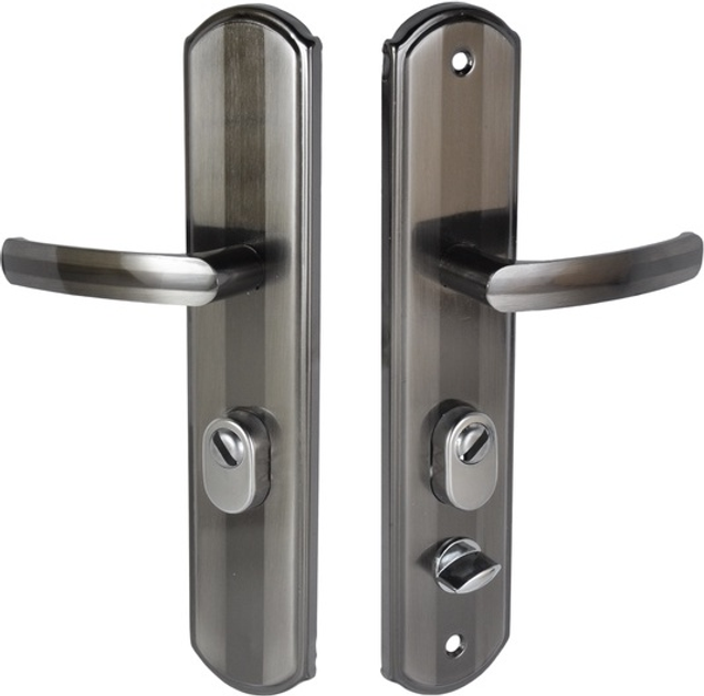 Дверна ручка з довгою накладкою Barcz ліва сторона 68 мм Нікель DB-PL-03 (5901764424802) - зображення 1