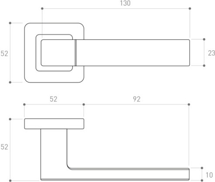 Дверна ручка Metal-Bud Trend Графітова (5901643187231) - зображення 2
