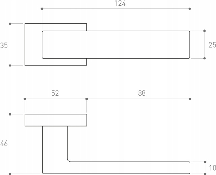 Дверна ручка Metal-Bud Cube RT матовий хром (5901643188405) - зображення 2