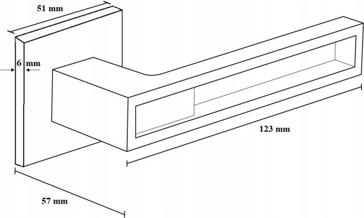 Дверна ручка Metal-Bud Tora K Fit Чорна VTOKFICZ (5905496700661) - зображення 2
